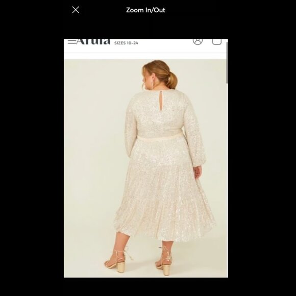 Arula Reign Glitter Sequin Formal Midi Dress Size A/1X - Picture 3 of 7